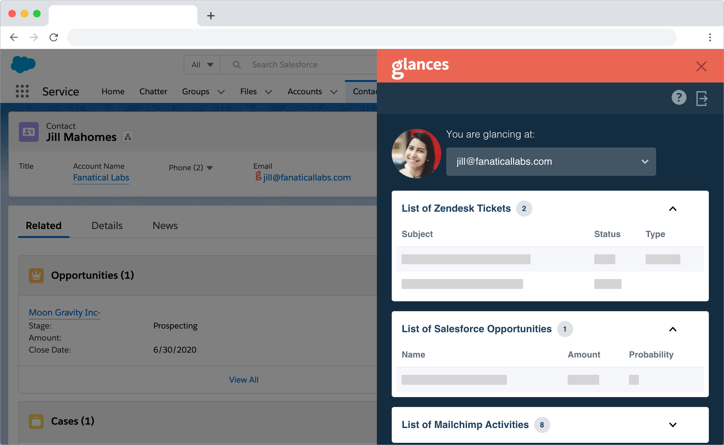 Glances helps to eliminate tab switching