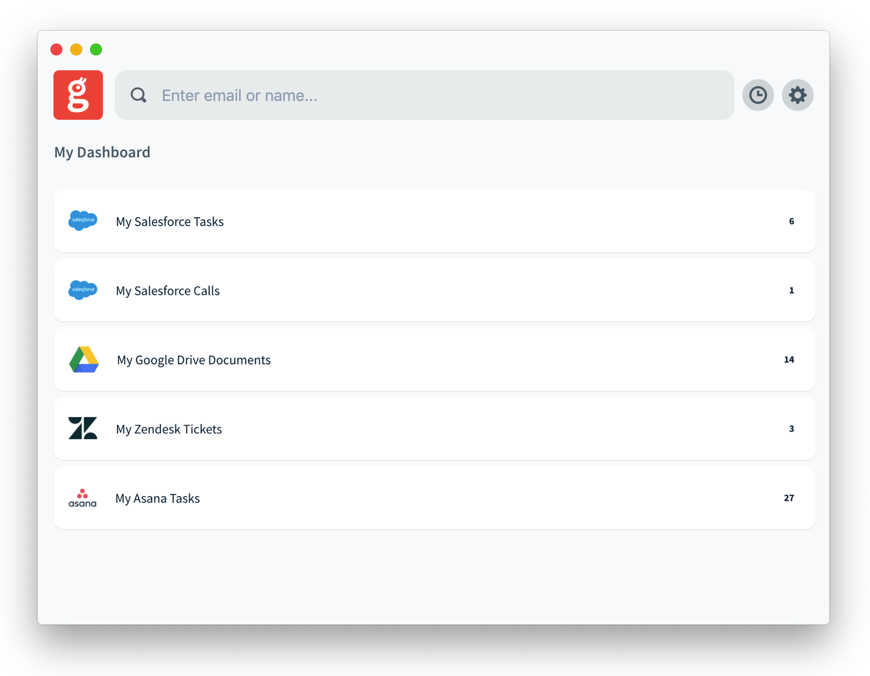Glances dashboard with Google Apps