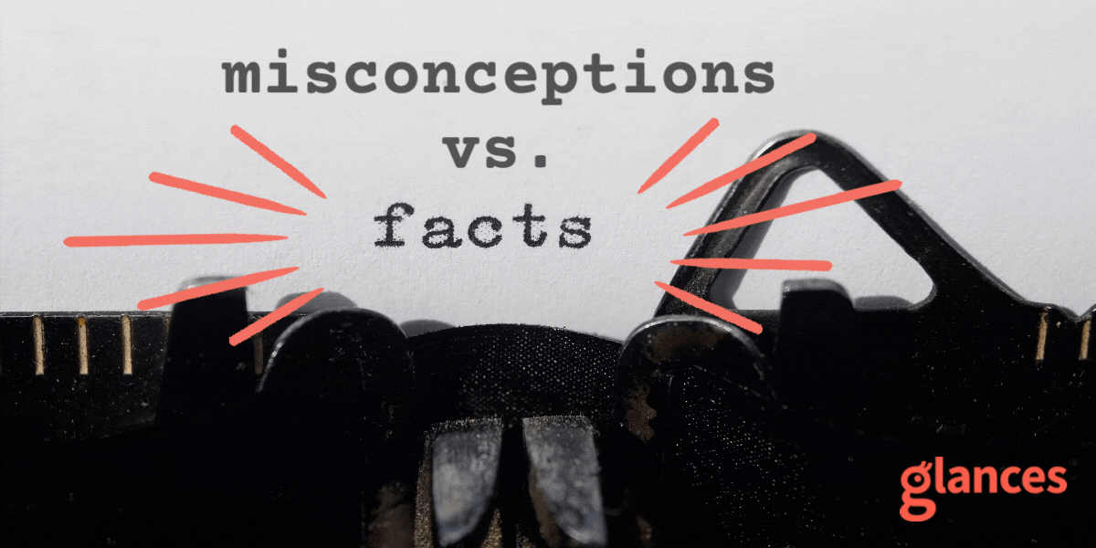 Misconceptions vs Facts Manual typewriter with text misconceptions vs. facts