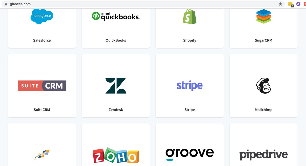 List of apps available to connect with Glances such as Zoho or Pipedrive List of apps available to connect with Glances such as Zoho or Pipedrive
